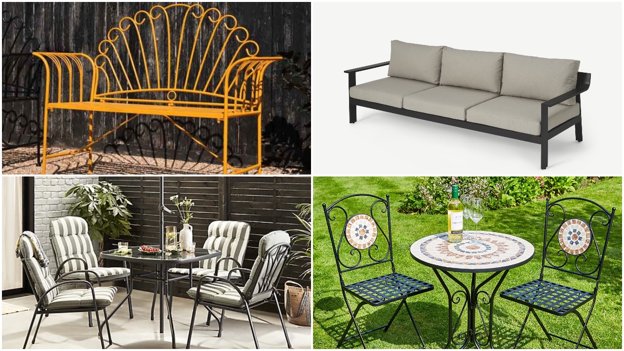 Metal outdoor deals furniture near me